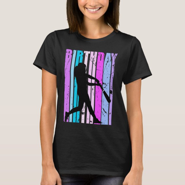 Blue Girls Softball Baseball Womens Grandaughter C T-Shirt (Front)