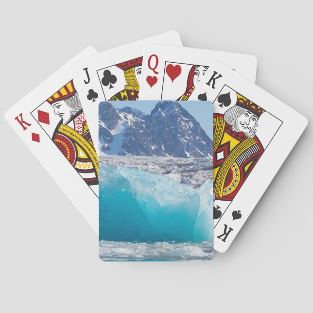 Blue glaceir ice, Norway Poker Cards (Back)
