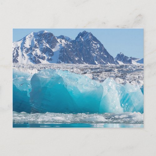 Blue glaceir ice Norway Postcard