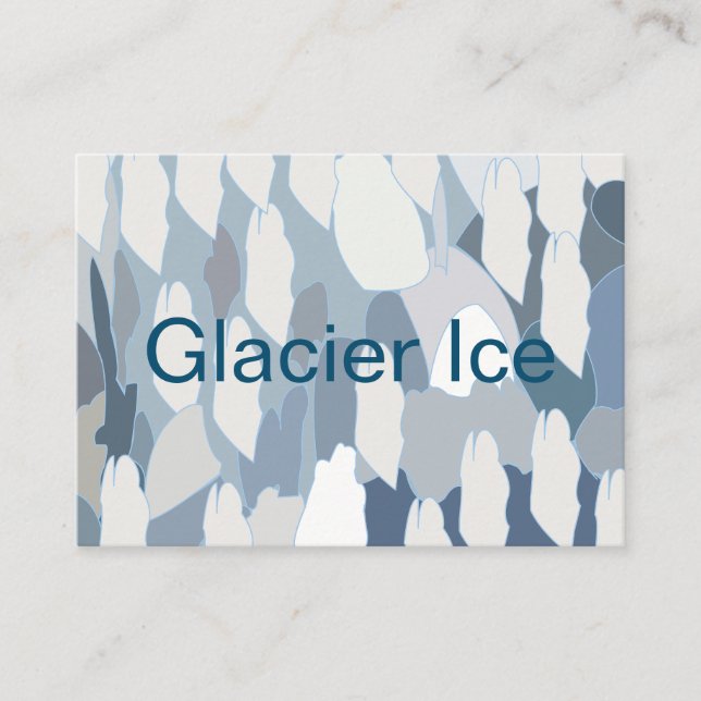 Blue Glacier Ice Pattern Business Card (Front)
