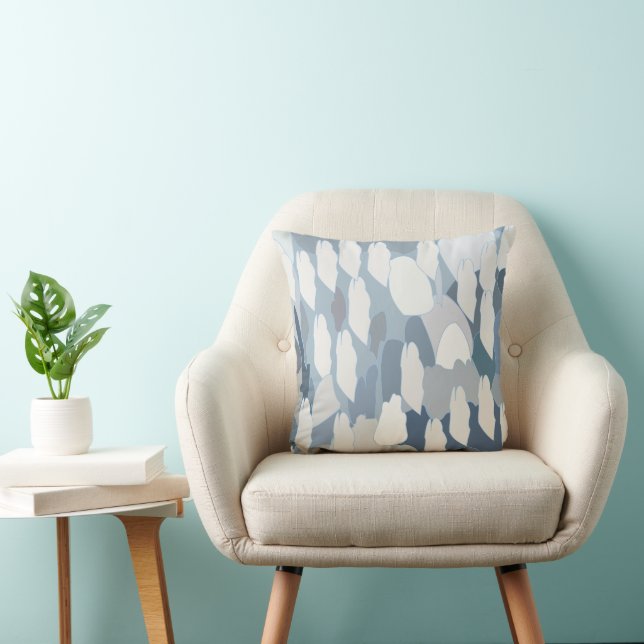Blue Glacier Ice  Throw Pillow (Chair)