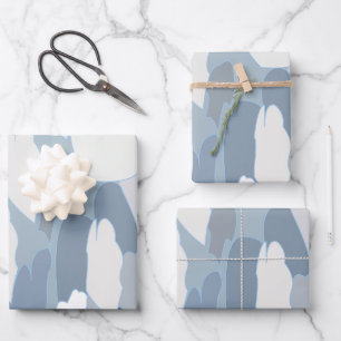 Blue Glacier Ice Wrapping Paper Sheets