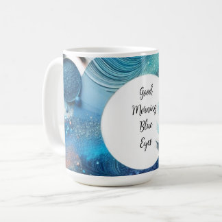 Blue Glam Eye Shadow Morning Vibe Coffee Mug