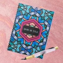 Blue Glass Art Deco Vintage Elegance - Your Text