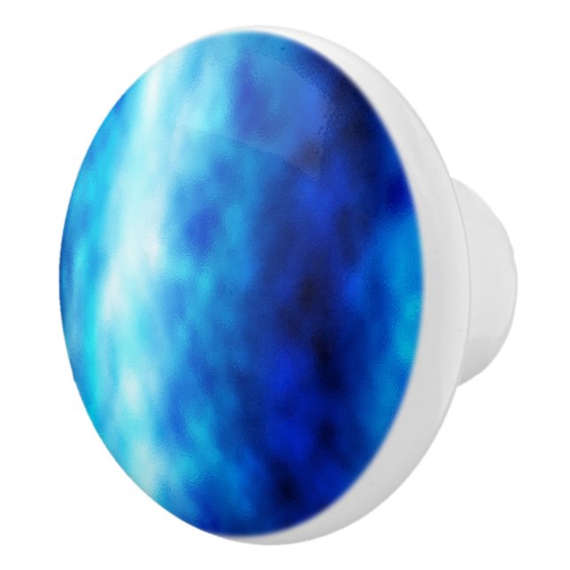 Blue Glass Ceramic Knob (Right)