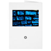 Blue glass chunks with black grout between them cards (Back)