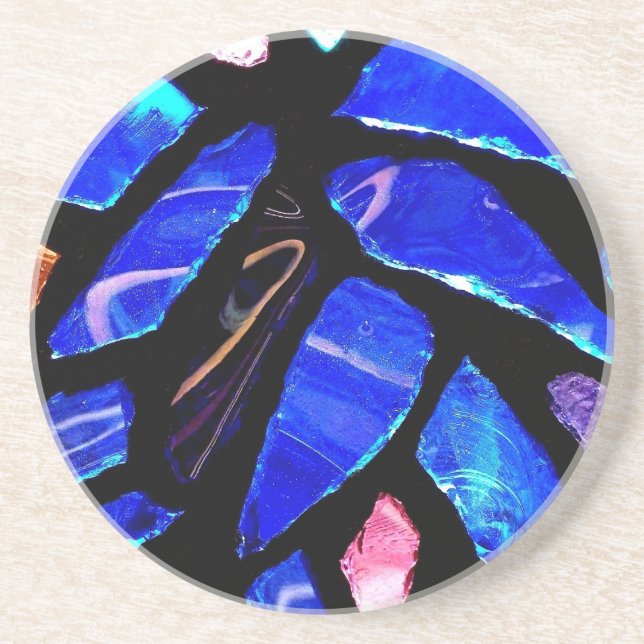 'Blue Glass' Coaster (Front)