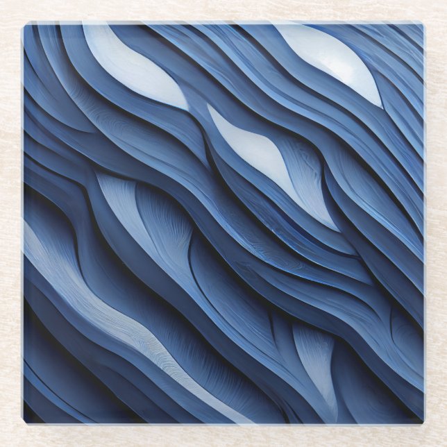 Blue Glass Coaster  (Front)