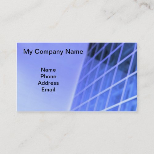 Blue Glass Facade Architectural Design Business Card Templates