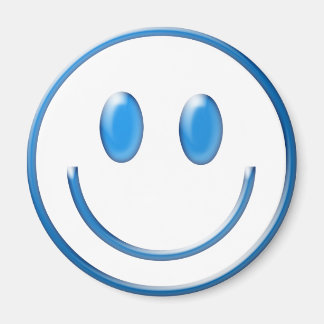 Blue Glass Face Magnet