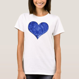 Blue Glass Heart Babydoll T-Shirt