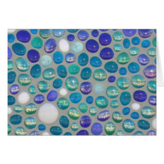 Blue Glass Pebble Mosaic Cards