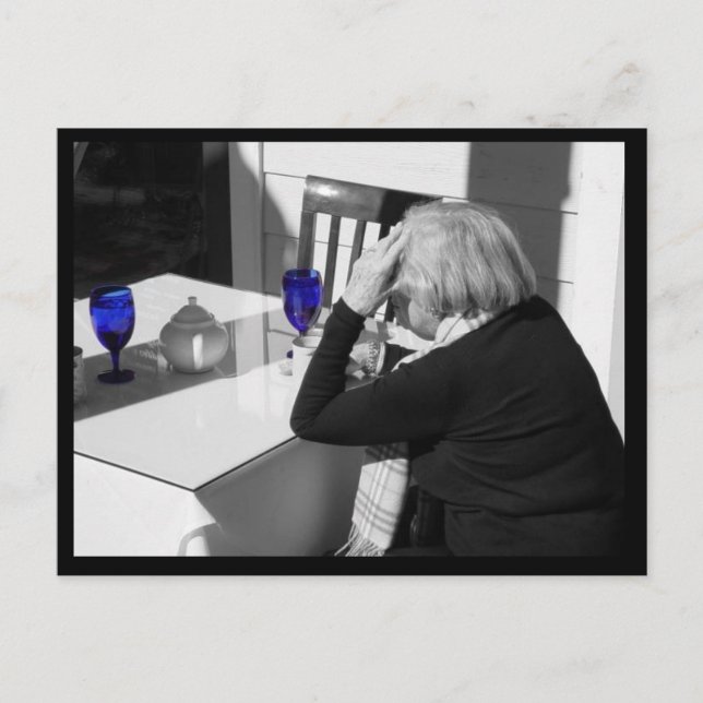 Blue Glass Postcard (Front)