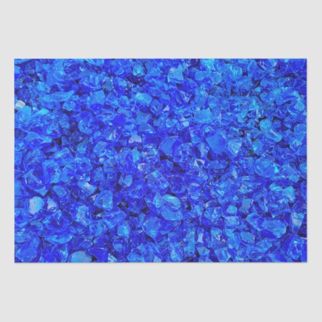 Blue Glass Rocks  Tissue Paper (Front)