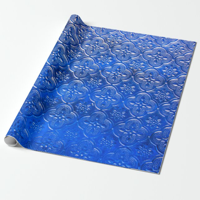 Blue glass with patternspattern, glass, abstract,  wrapping paper (Unrolled)