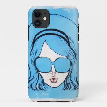 Blue Glasses Girl 1 Iphone 11 Case by tansydeora at Zazzle