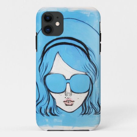 Blue Glasses Girl 1 Iphone 11 Case