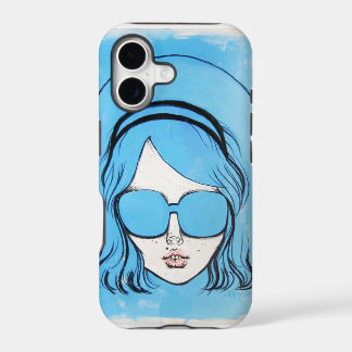 Blue Glasses Girl 1 iPhone 17 Case