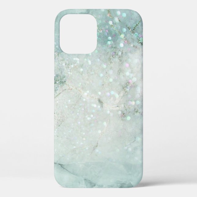 Blue Glitter and Bokeh iPhone / iPad case (Back)