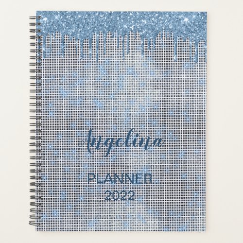 Blue glitter appointment book 2022 planner