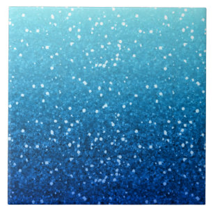 blue glitter ceramic tile