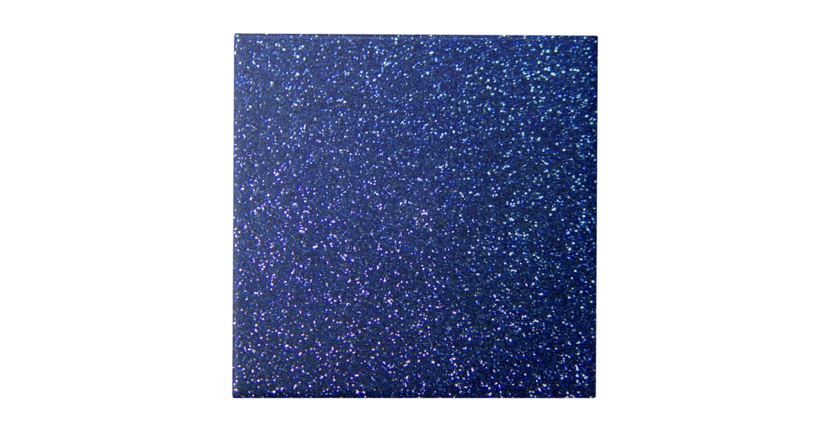 Blue Glitter Ceramic Tile Zazzle