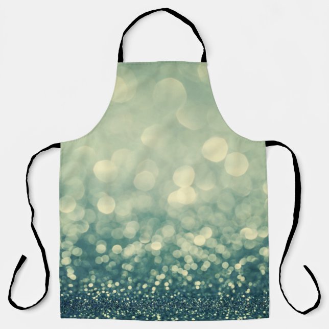 Blue Glitter: Christmas Abstract Apron (Front)