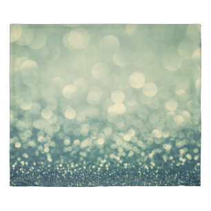 Blue Glitter: Christmas Abstract Duvet Cover