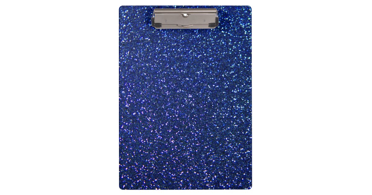 Blue Glitter Clipboard Zazzle