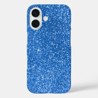 Blue Glitter Design iPhone 16 Case