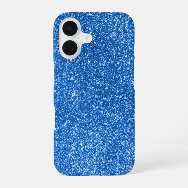 Blue Glitter Design Iphone Case (Back)