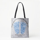 Blue Glitter Feet Baby Shower Favor Thank Girl Boy