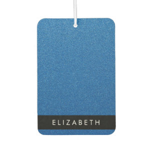 Blue Glitter, Glitter Background, Your Name Air Freshener