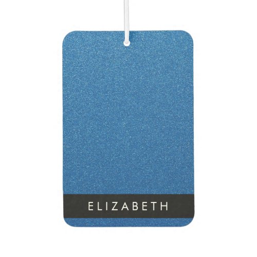 Blue Glitter Glitter Background Your Name Air Freshener