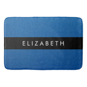 Blue Glitter, Glitter Background, Your Name Bath Mat