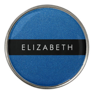 Blue Glitter, Glitter Background, Your Name Golf Ball Marker
