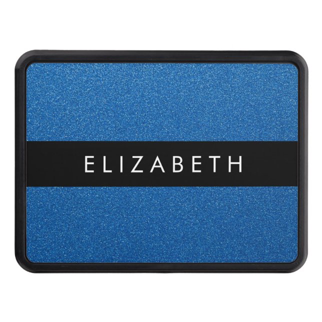 Blue Glitter, Glitter Background, Your Name Hitch Cover (Front)