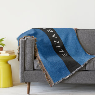 Blue Glitter, Glitter Background, Your Name Throw Blanket