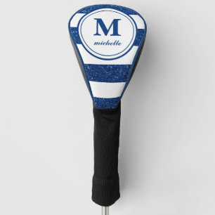 Blue Glitter   Golf   personalized NAME monogram Head Cover