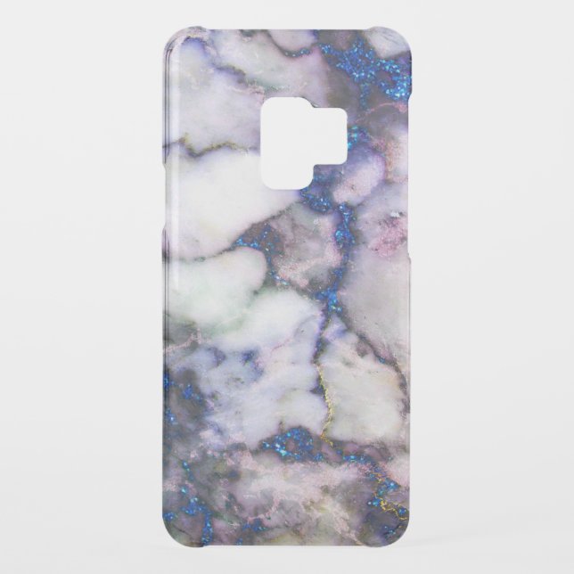 Blue Glitter Gray And Pink Marble Stone Texture Uncommon Samsung Galaxy Case (Back)