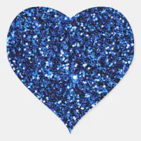 Blue Glitter Heart Illustration Sticker for Sale by arkeadesain