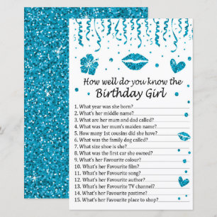 Blue glitter How well do you know the birthday