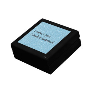 Blue Glitter I Made It Awkward Keepsake Box