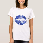Blue Glitter Lips #2 T-shirt at Zazzle
