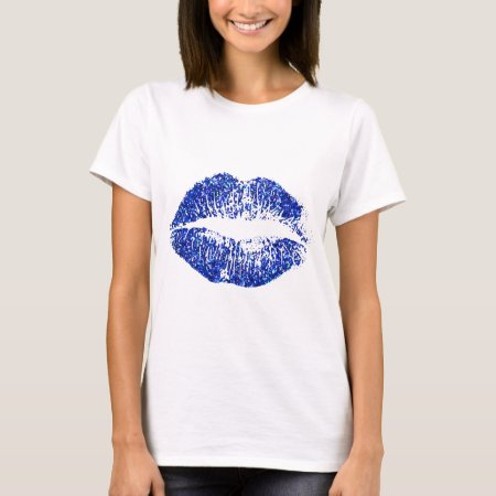 Blue Glitter Lips #2 T-shirt