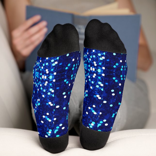 Blue Glitter Look Socks (Bottom)