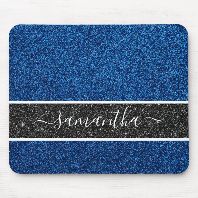 Blue Glitter Mousepad (Front)
