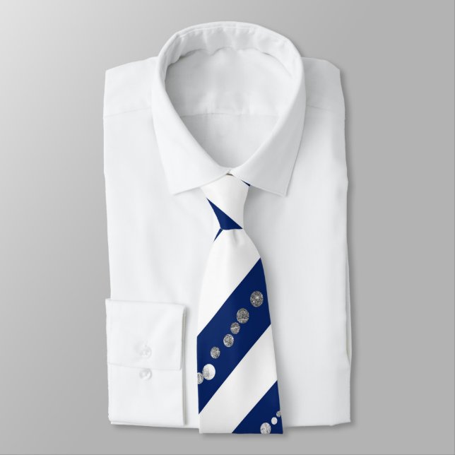 Blue Glitter Neck Tie (Tied)