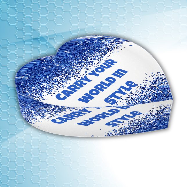 Blue Glitter on White - simple | Paperweight (Creator Uploaded)