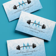 Blue Glitter Personal Trainer Business Card at Zazzle